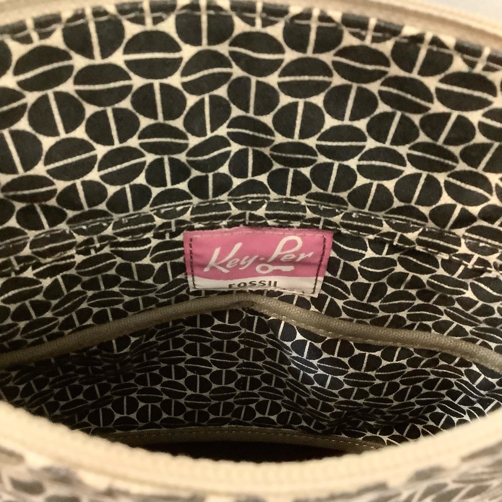 Fossil Key-Per Black Coated Canvas Crossbody Bag - image 8